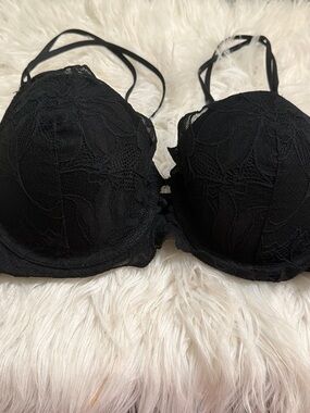 Target Black Lace Push-Up Bra with Double Straps